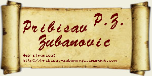 Pribisav Zubanović vizit kartica